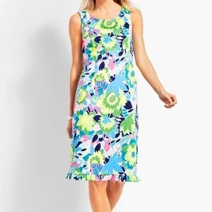 Talbots Island Floral Sateen Sheath
Dress Colorful Size 14